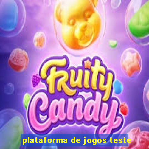 plataforma de jogos teste